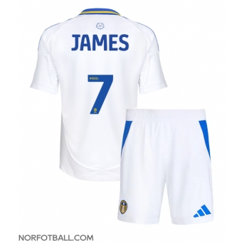 Billige Fotballdrakt Leeds United Daniel James #7 Replika Hjemmedraktsett Barn 2024-25 Kortermet (med bukser)